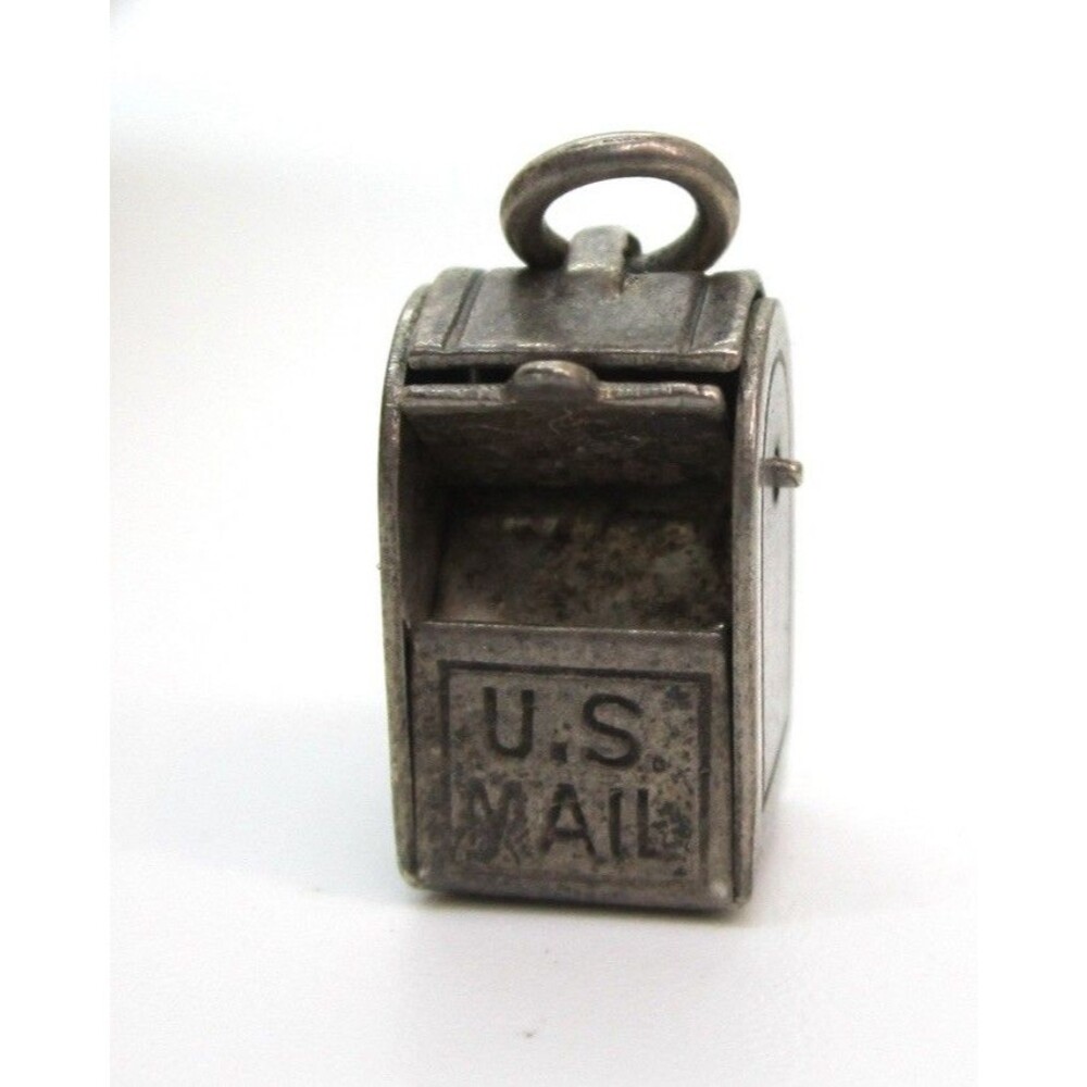 Vintage Mexico .925 Sterling Silver Mail Box Charm Mechanical Drop Door Opens